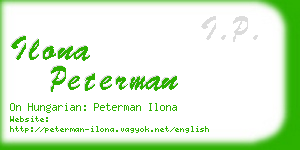 ilona peterman business card